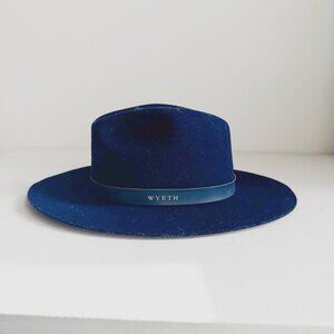 Wyeth Navy Blue Wool Felt Rancher Hat OS